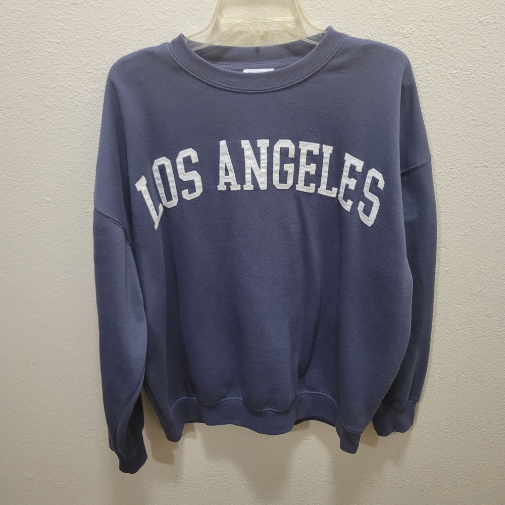 Reflex Los Angeles Blue Embossed Letters Sweatshirt NWOT L